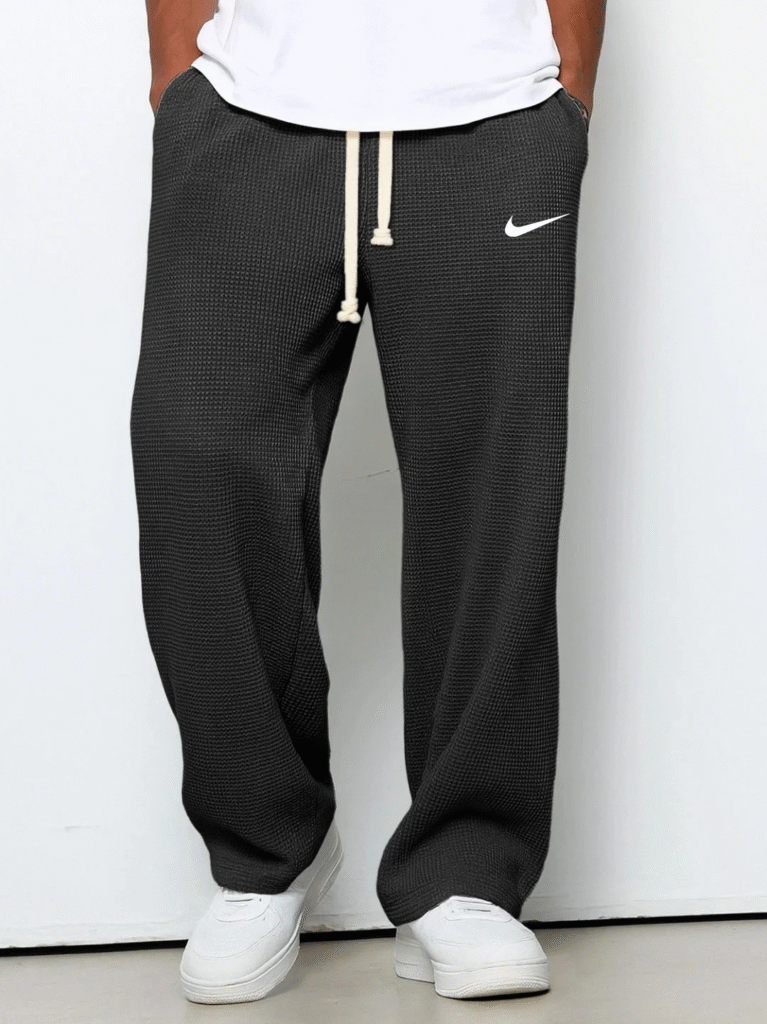 nike – casual sports textured trousers