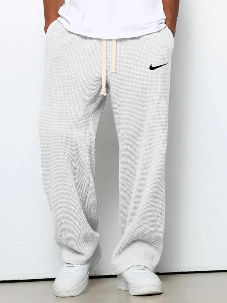 nike – casual sports textured trousers