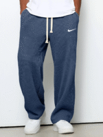 nike – casual sports textured trousers