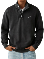 Nike - Men's Trendy Loose Solid Color Stand Collar Sweatshirt
